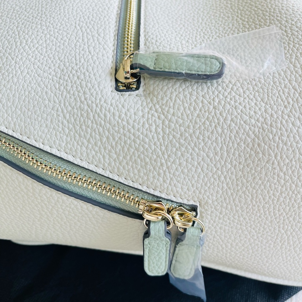 NWT Vanessa Williams Cream & Mint Backpack - Picture 4 of 14